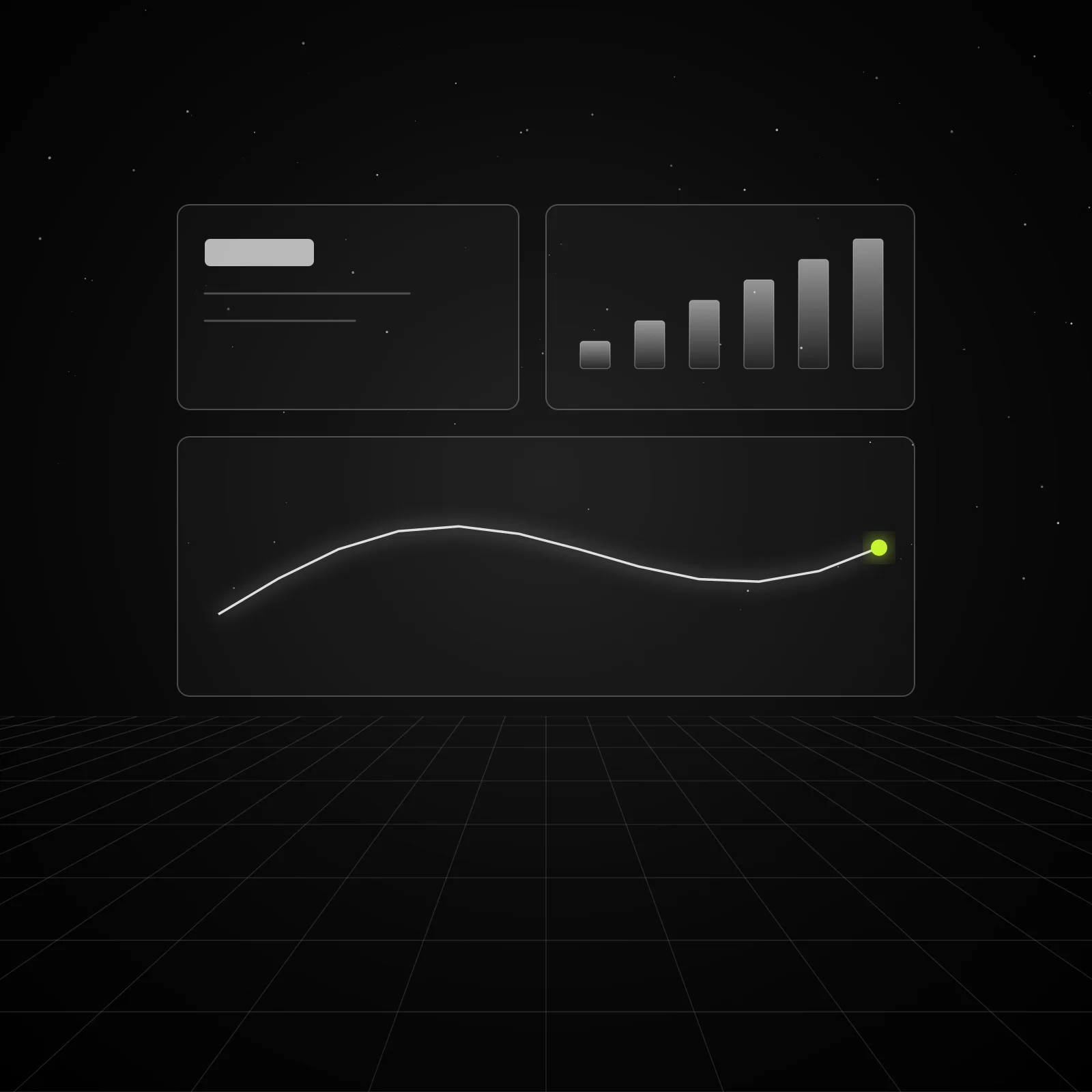 Dashboards & reporting: an abstract illustration