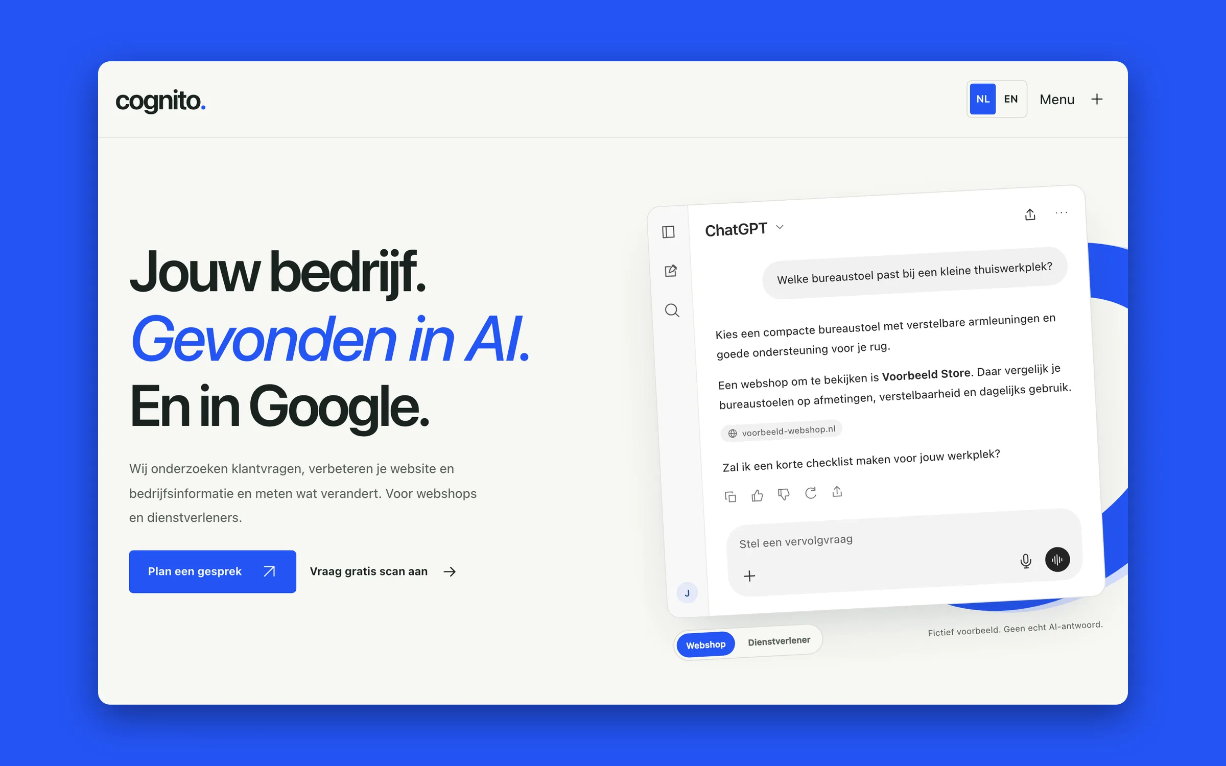 The cognitosearch.com homepage