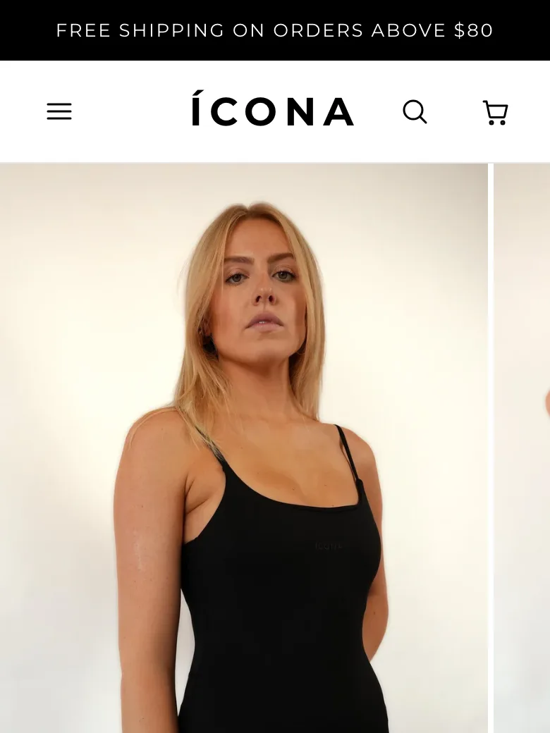 The product page on a phone