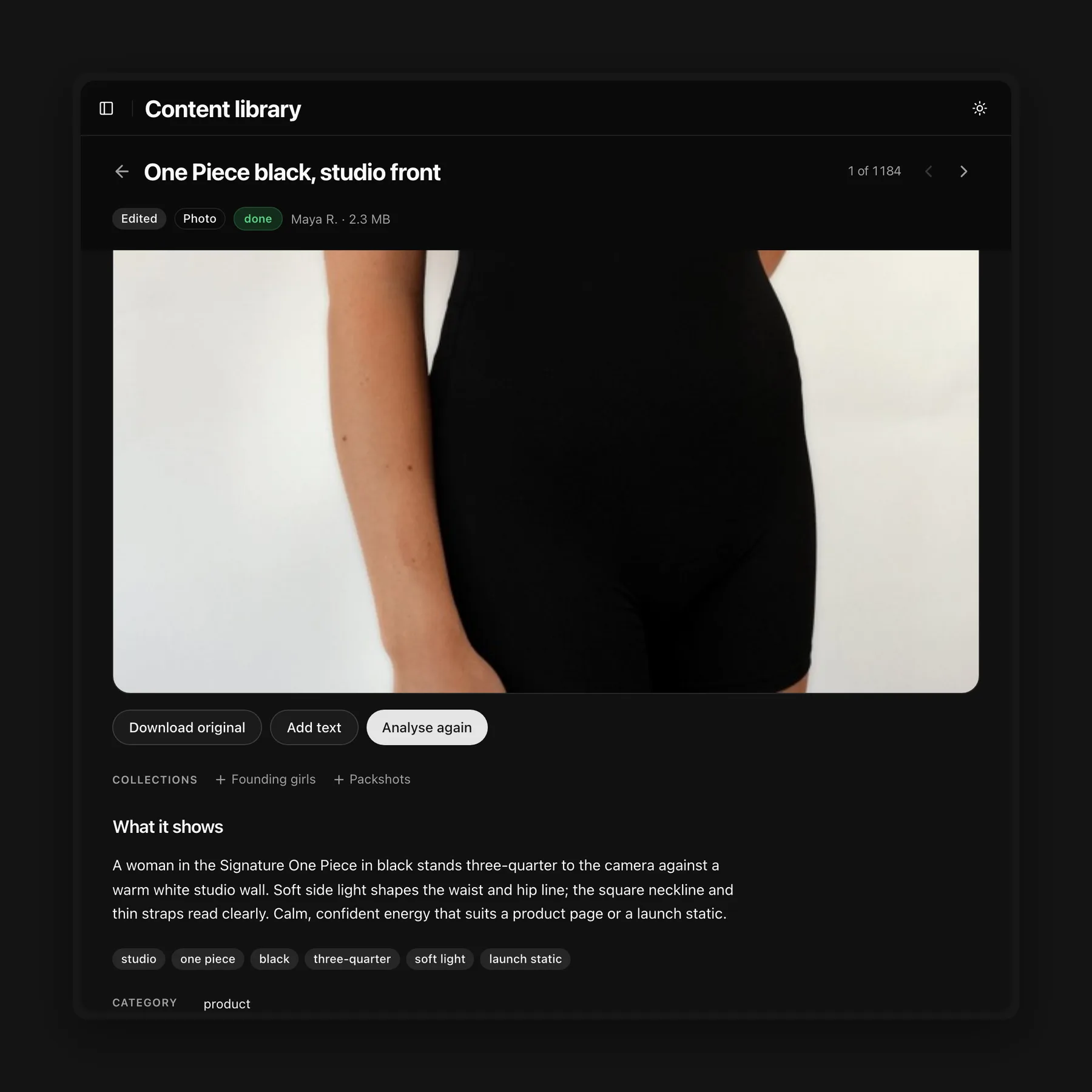A file in the content library (example data)