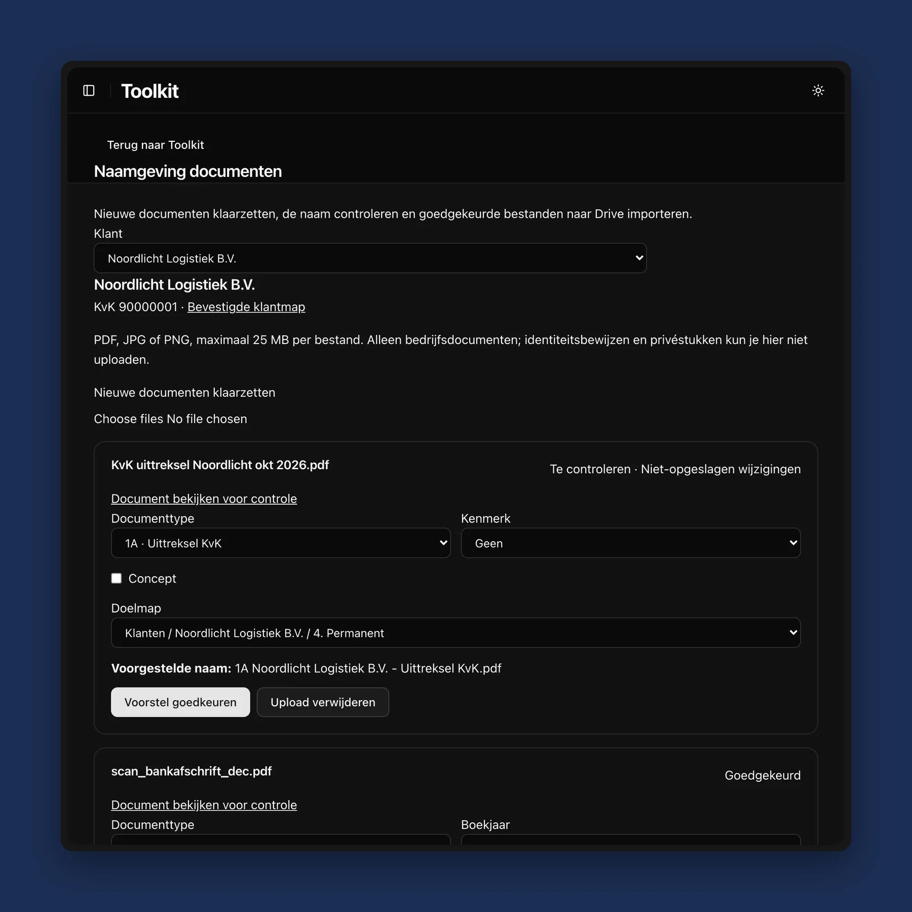 Document naming (example data)
